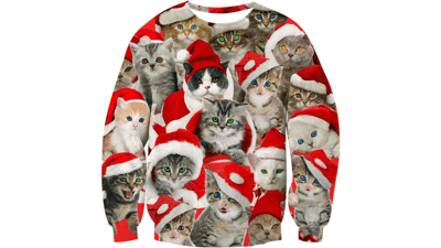 RAISEVERN Christmas Sweatshirt Unisex Pullover Sweater Crewneck Long Sleeve Top
