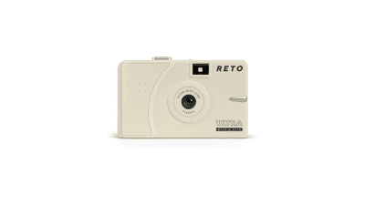 RETO Ultra Wide Slim 35mm Reusable Film Camera - 22mm Wide Lens, Focus Free, Lightweight, Easy to Use (Cream)
