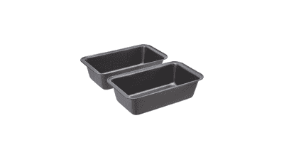 Rectangular Baking Bread Loaf Pan - Set of 2, Gray - Amazon Basics