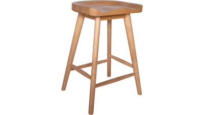 Rivet Kitchen Height Bar Counter Stool - Birch, Natural Finish - 24