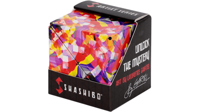 SHASHIBO Shape Shifting Box - Fidget Cube with 36 Magnets - Transforms Into Over 70 Shapes (Artist Series - Confetti)