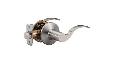 Satin Nickel Passage Door Lever - Amazon Basics TQ50S82 Shelby