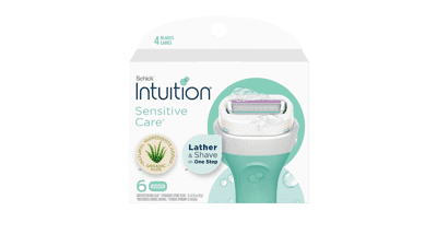 Schick Intuition Refill for Women Sensitive Skin with Organic Aloe, 6 Count