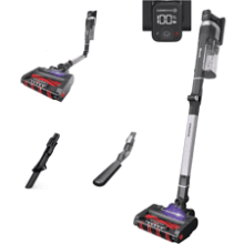 Shark IZ862H Stratos Cordless Vacuum with Clean Sense IQ, DuoClean PowerFins HairPro, Duster Crevice Tool & Anti-Allergen Brush, 60 Minute Runtime - Ash Purple