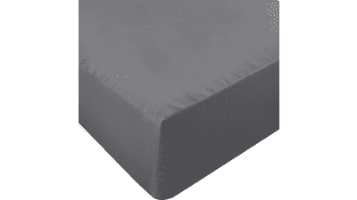 Soft Microfiber Twin Fitted Sheet - Deep Pocket - Grey