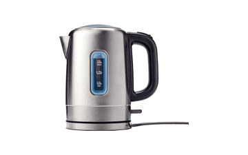 Stainless Steel Portable Electric Hot Water Kettle for Tea and Coffee, 1 Liter, Black and Silver
