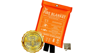 Supa Ant Emergency Fire Blanket - 1 Pack 1500F High Visibility Smother Kitchen Fire Blanket