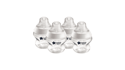 Tommee Tippee Closer To Nature Anti-Colic Baby Bottle, 5oz, Slow-Flow Nipple, Pack Of 4