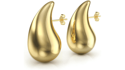 Trendy Teardrop Earrings for Women, Hypoallergenic Tear Drop Jewelry