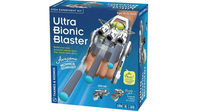 Ultra Bionic Blaster STEM Experiment Kit | Robotic Foam Dart Blasting Glove | Challenging Build, Learn Mechanical Technology & Engineering