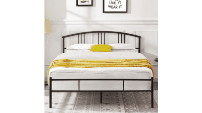 VECELO 14 inch Queen Bed Frame Metal Platform with Headboard and Footboard