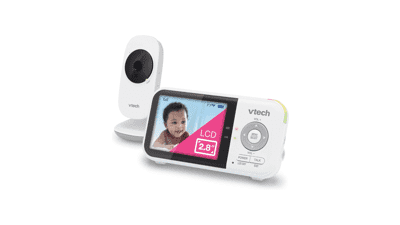 VTech VM819 Video Baby Monitor - 19 Hour Battery Life, 1000ft Long Range, 2.8” Display, Night Vision, 2-Way Audio, Temperature Sensor, Lullabies