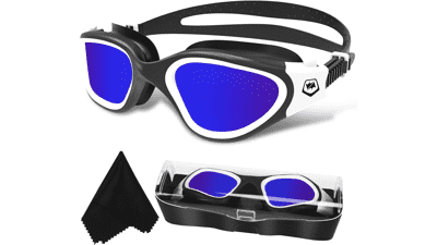 WIN.MAX Polarized Swimming Goggles - Anti Fog, Anti UV, No Leakage - Clear Vision for Men, Women, Adults, Teenagers