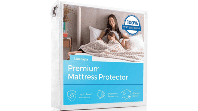 Waterproof Full Mattress Protector - Breathable & Hypoallergenic - White