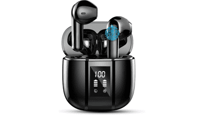 Wireless Earbuds, Hi-Fi Stereo Bluetooth 5.3, 4 ENC Mic, 48Hrs USB-C LED Charging Case, IP7 Waterproof Sport Earphones