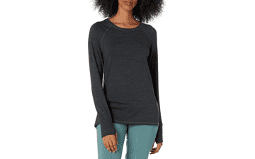 Women's Brushed Tech Stretch Long-Sleeve Crewneck Shirt - Plus Size