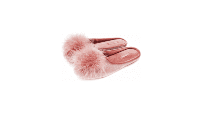 Women's Cozy Velvet Memory Foam House Slipper - Fuzzy Bedroom Slipper with Non-slip Sole