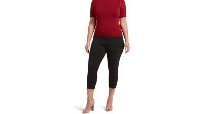 Women's Plus Size Blackout Capri Legging - Comfortable Cotton Leggings