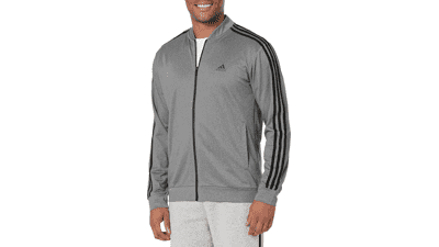 adidas Three Stripe Tricot Full-Zip Jacket for Men