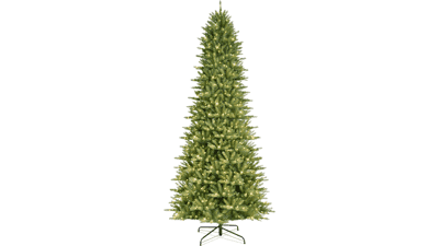 10 Foot Pre-Lit Slim Fraser Fir Artificial Christmas Tree with 900 Clear Lights