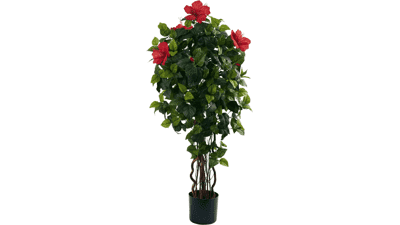 4' Hibiscus Artificial Tree - Green