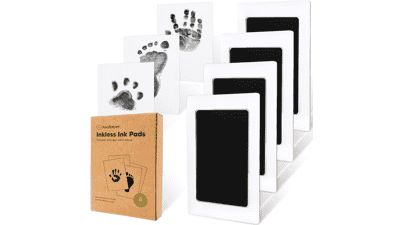 4-Pack Inkless Hand and Footprint Kit - Baby and Dog Print Kit