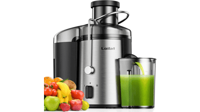 500W Juicer with 3” Wide Mouth, Centrifugal Juice Extractor, 3-Speed Setting, Stainless Steel, BPA Free
