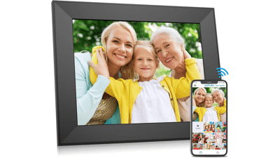 9-inch WiFi Digital Picture Frame - 16GB Electronic Photo Albums, Full Function, Share Photos and Videos Via App or Email, Unlimited Cloud Storage - Grandma Gifts