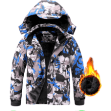 AFILOK Boy's Ski Jacket Waterproof Breathable Fleece Lined Snowboard Coats