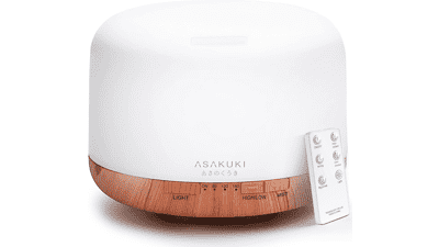 ASAKUKI 500ml Premium Essential Oil Diffuser with Remote Control