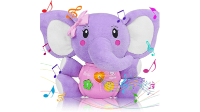 Aiduy Baby Toys 6 to 12 Months Plush Elephant Musical Infant Toys