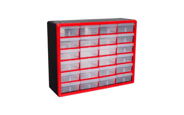 Akro-Mils 10124 24 Drawer Plastic Parts Storage Cabinet