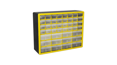 Akro-Mils 10144 Plastic Parts Storage Cabinet, Yellow