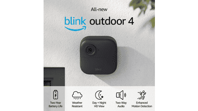 All-new Blink Outdoor 4 Wire-free Smart Security Camera with Two-Year Battery Life and Two-Way Audio