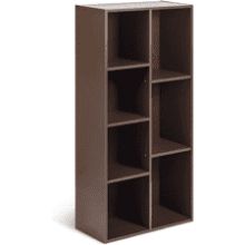 Amazon Basics 7 Cube Organizer Bookcase, Espresso