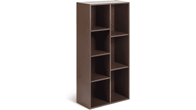Amazon Basics 7 Cube Organizer Bookcase, Espresso