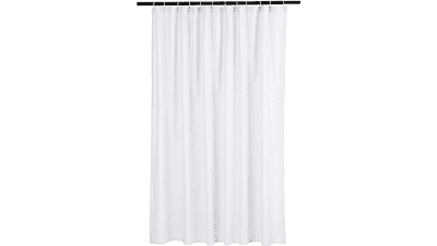 Amazon Basics Microfiber Waffle Texture Shower Curtain, White