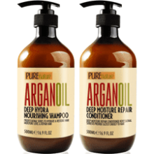 Argan Oil Shampoo and Conditioner Set - Moisturizing Moroccan Care with Keratin