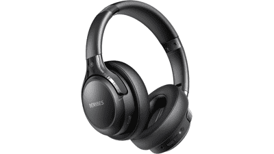 BERIBES Bluetooth Headphones Over Ear, 65H Playtime, 6 EQ Music Modes, Wireless Headphones with Microphone, HiFi Stereo Foldable Lightweight Headset, Deep Bass