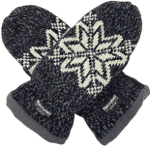 BRUCERIVER Women Snowflake Knit Mittens