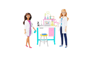 Barbie Science Lab Playset with 2 Dolls, Lab Bench and Accessories