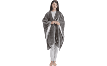 Beautyrest Reversible Electric Wrap Poncho Blanket