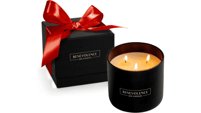 Benevolence LA 3 Wick Candle | Bergamot & Jasmine | 14.5 oz | Natural Soy Candle