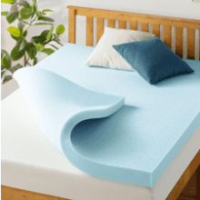 Best Price Mattress 4 Inch Ventilated Memory Foam Mattress Topper, Queen