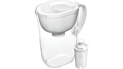 Brita Large Water Filter Pitcher, 10-Cup Capacity, BPA Free, White