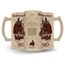 Budweiser 2023 90th Anniversary Limited Edition Collectors SERIES #44 Clydesdale Holiday Stein