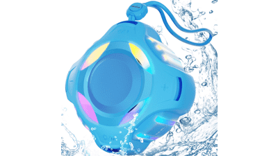Comiso Shower Bluetooth Speaker - IP67 Waterproof, LED Light, Portable, Floating, 2000mAh, True Wireless Stereo, Built-in Mic - Ideal for Travel, Beach, Unisex Gifts