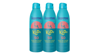 Coppertone Kids Sunscreen Spray SPF 50 5.5 Oz Pack of 3