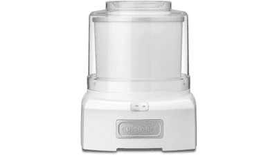 Cuisinart Ice Cream Maker - 1.5 Quart Sorbet and Frozen Yogurt Machine - Double Insulated - White