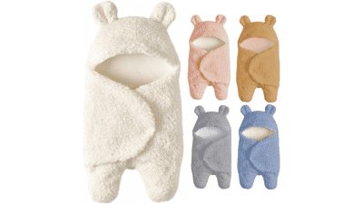 Cute Cotton Plush Baby Swaddle Blanket for Newborns 0-6 Months